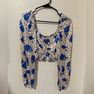 TopShop silky cropped blouse. Size 4​